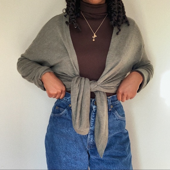 Olive Green Cardigan - Picture 2 of 2